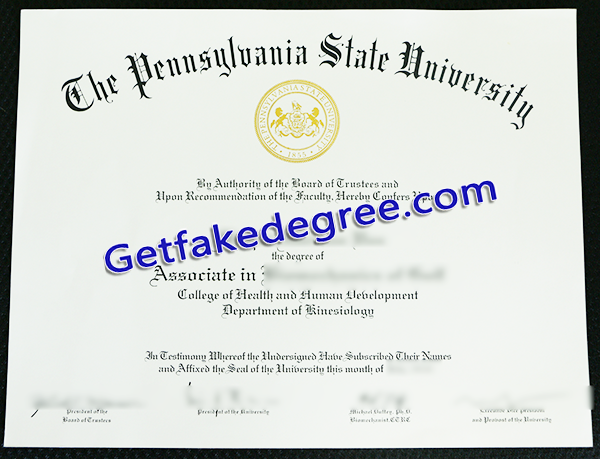 Pennsylvania State University diploma, Pennsylvania State University fake degree