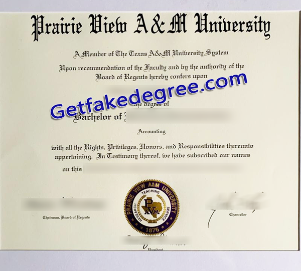 Prairie View A&M University degree, PVAMU fake diploma
