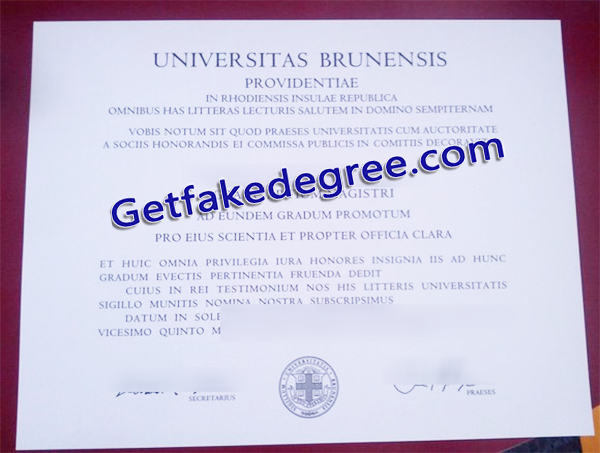 Universitas Brunensis diploma, Brown University fake degree