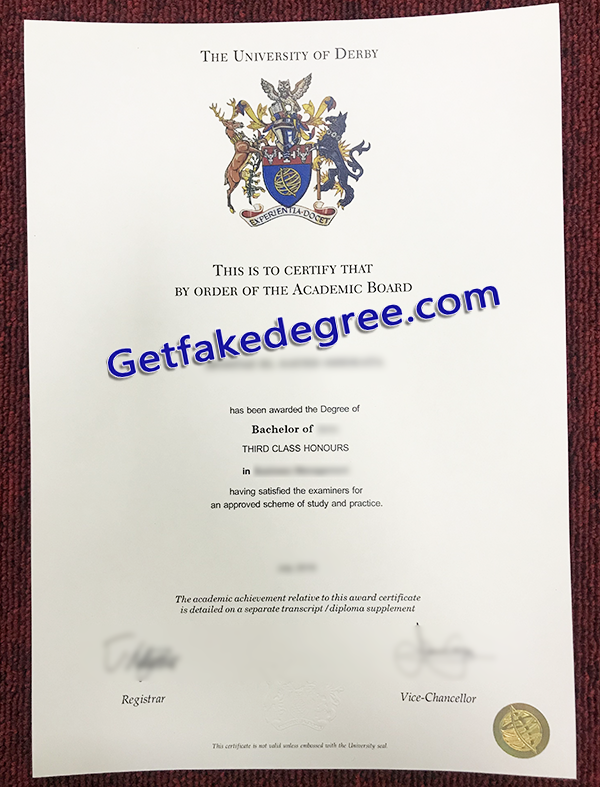 University of Derby diploma, University of Derby fake degree