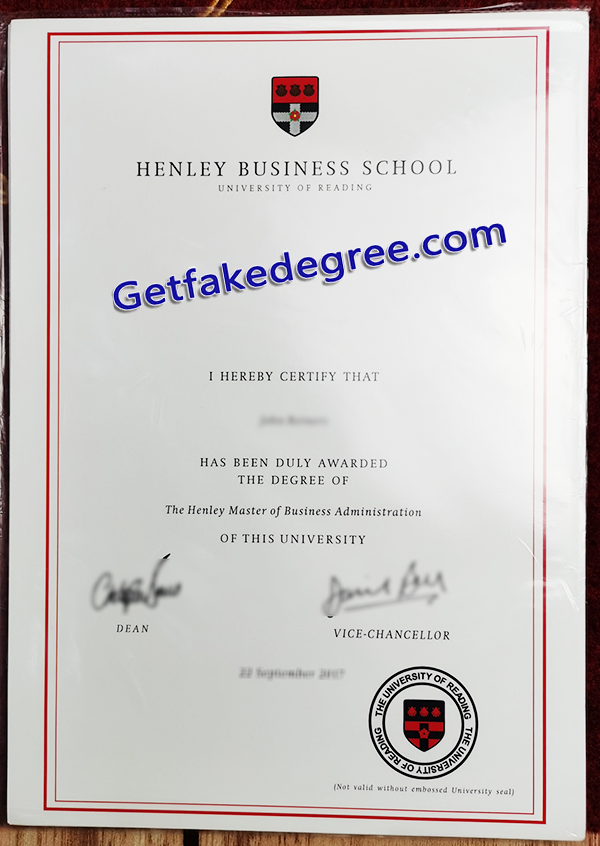 Henley Business School degree, Henley Business School fake diploma