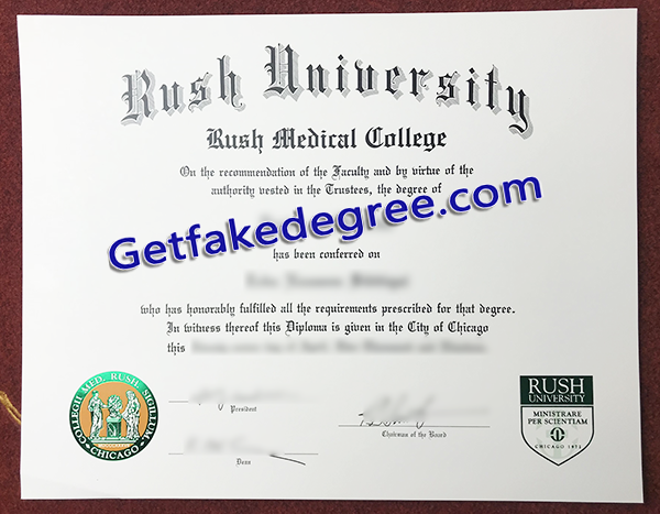 Rush University degree, Rush Medical College fake diploma