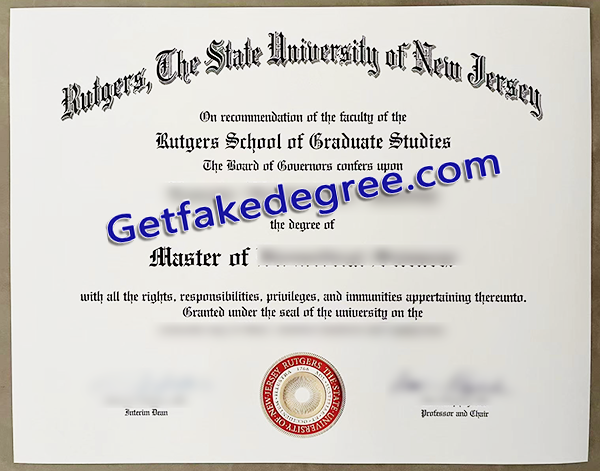 Rutgers University diploma, Rutgers University fake degree