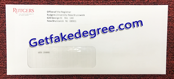 Rutgers University transcript envelope, Rutgers University fake transcript