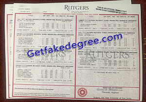 buy fake Rutgers University transcript