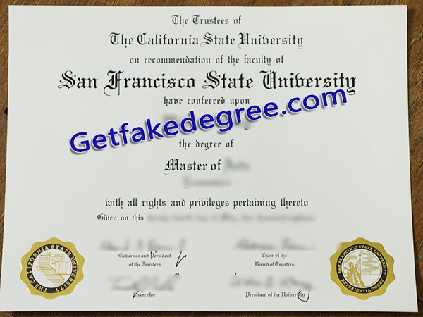 San Francisco State University diploma, fake SFSU degree