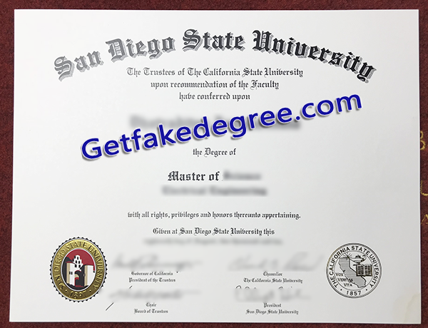 fake San Diego State University diploma, SDSU degree