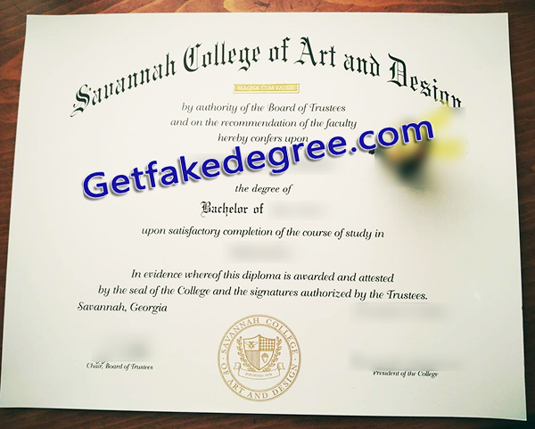 Savannah College of Art and Design diploma, SCAD fake degree