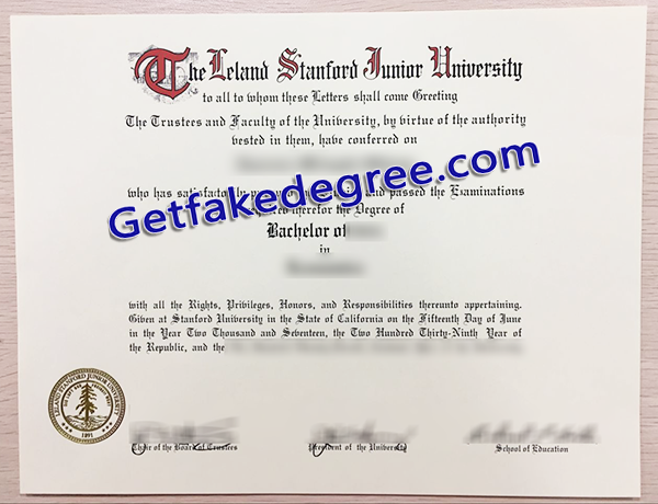 Stanford University diploma, Stanford University fake degree