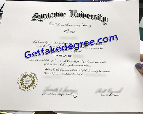Syracuse University degree, Syracuse University fake diploma