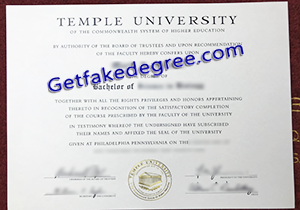 buy fake Temple University diploma