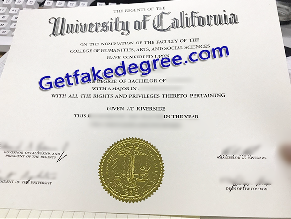 University of California Riverside diploma, UC Riverside fake degree