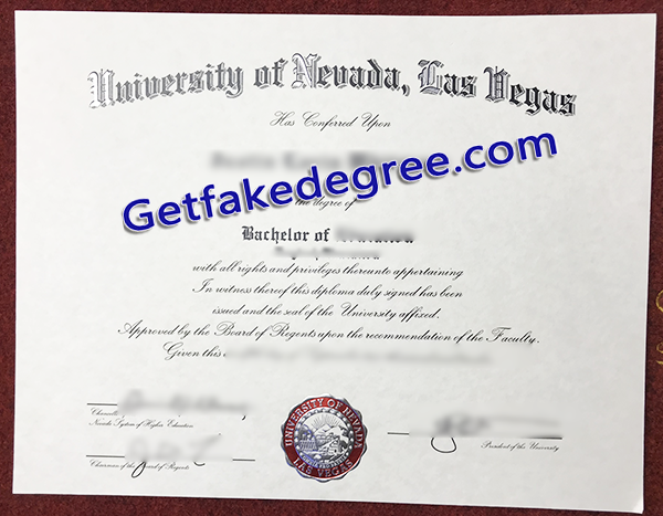 UNLV Diploma, fake University of Nevada Las Vegas degree