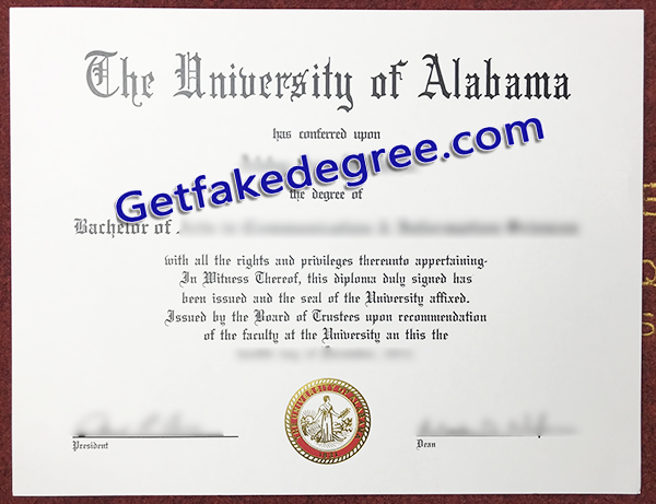 University of Alabama diploma, University of Alabama fake degree