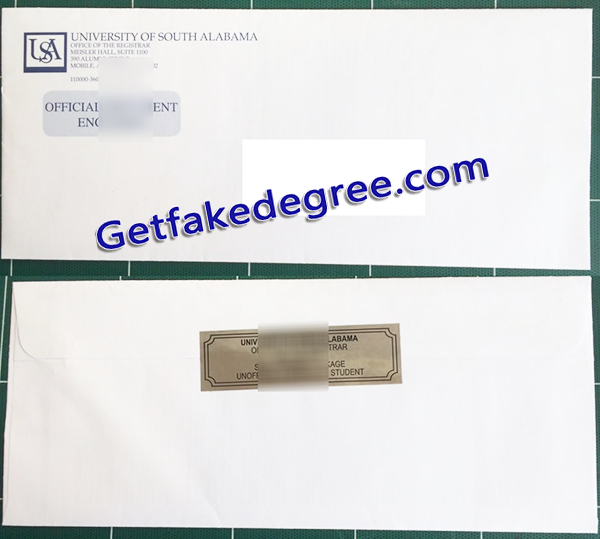 University of Alabama transcript envelope, University of Alabama fake transcript