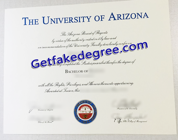 University of Arizona degree, University of Arizona fake diploma