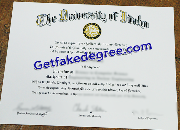 University of Idaho degree, University of Idaho fake diploma
