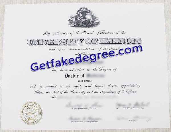 University of Illinois degree, University of Illinois fake diploma