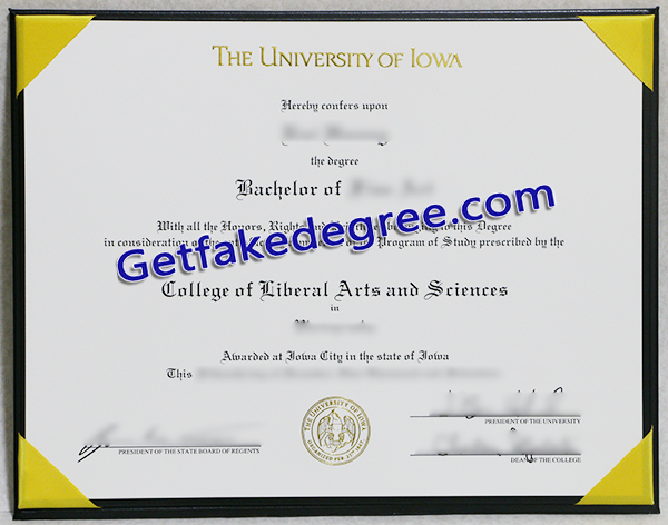 University of Iowa degree, University of Iowa fake diploma