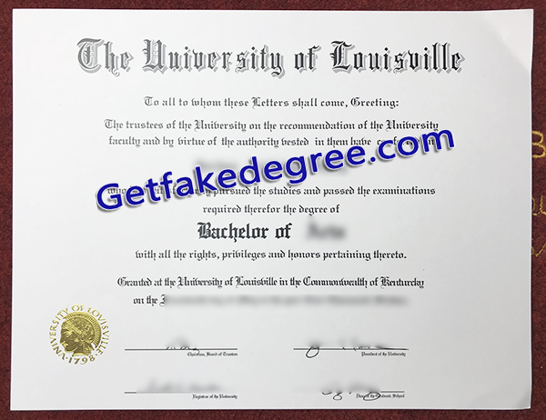 University of Louisville degree, University of Louisville fake diploma