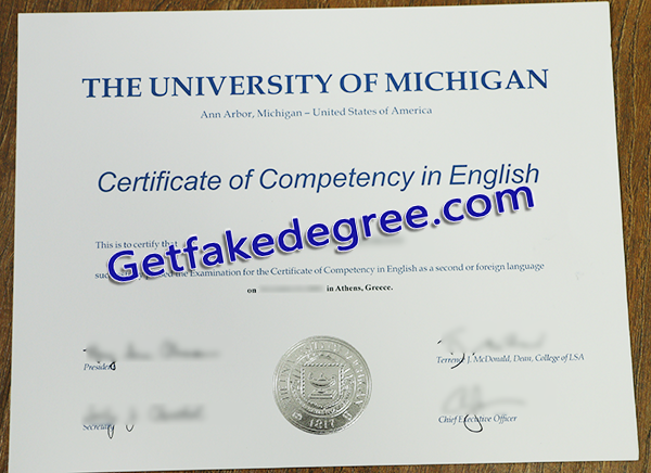 University of Michigan diploma, University of Michigan fake degree