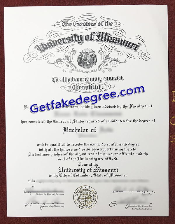 University of Missouri diploma, University of Missouri fake degree