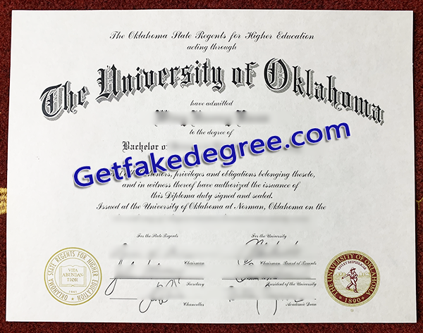 University of Oklahoma diploma, University of Oklahoma fake degree