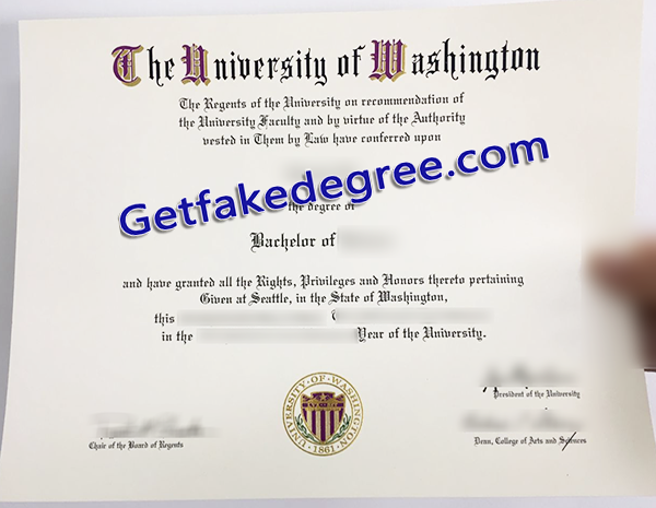 University of Washington diploma, fake University of Washington degree