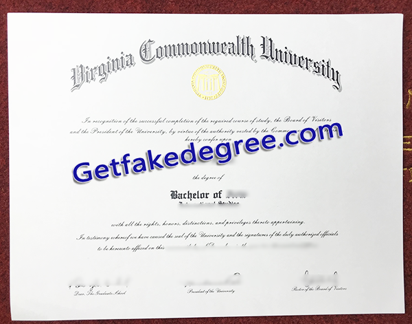 Virginia Commonwealth University diploma, VCU fake degree
