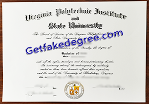 buy fake Virginia Polytechnic Institute and State University diploma