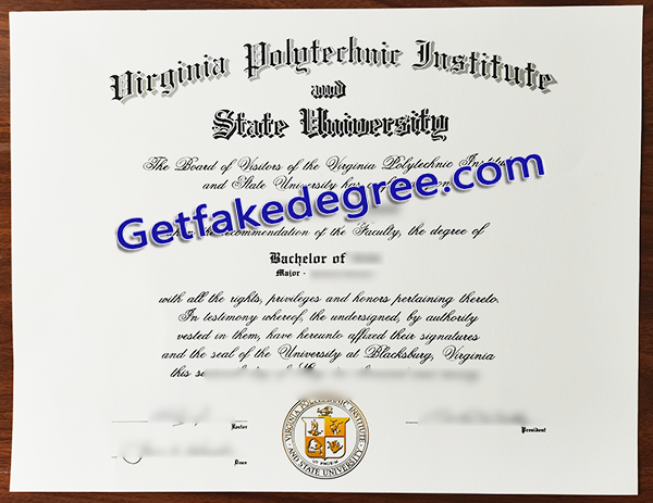 Virginia Polytechnic Institute and State University diploma, Virginia Polytechnic Institute fake degree