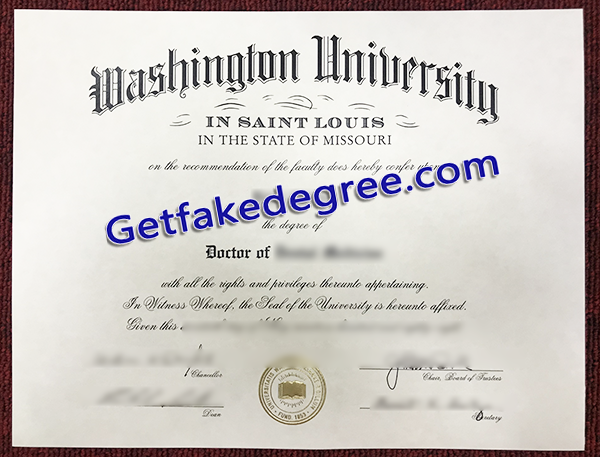 Washington University in St. Louis diploma, WUSTL fake degree