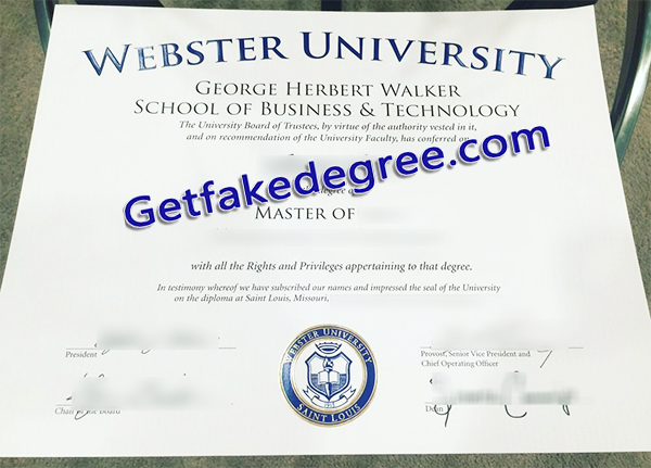 Webster University diploma, Webster University fake degree