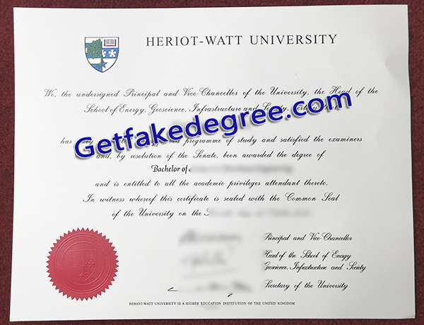 Heriot-Watt University diploma, Heriot-Watt University fake degree