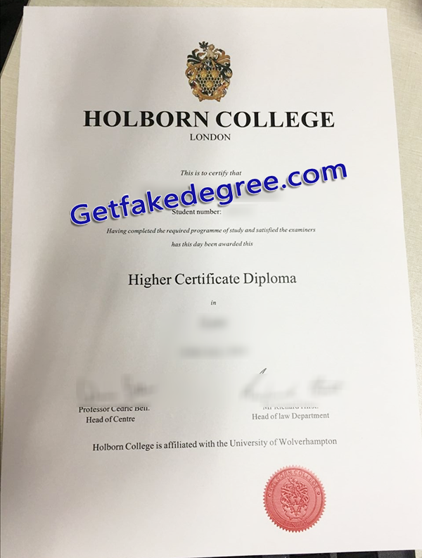 Holborn College diploma, Holborn College fake degree