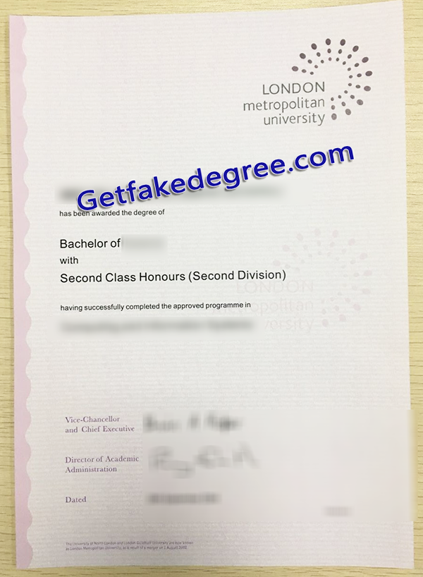 London Metropolitan University degree, London Metropolitan University fake diploma