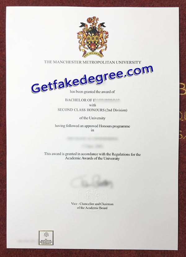 Manchester Metropolitan University degree, MMU fake diploma