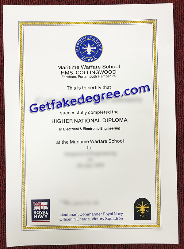 Maritime Warfare School degree, HMS Collingwood diploma