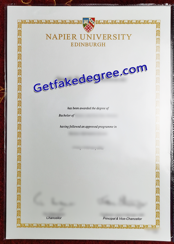 Napier Edinburgh University degree, Napier Edinburgh University fake certificate