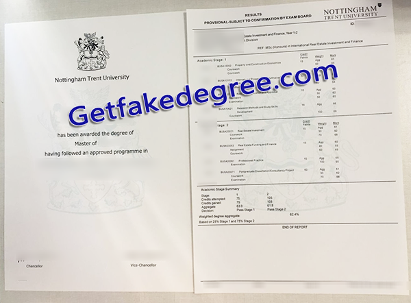 Nottingham Trent University diploma, Nottingham Trent University fake certificate