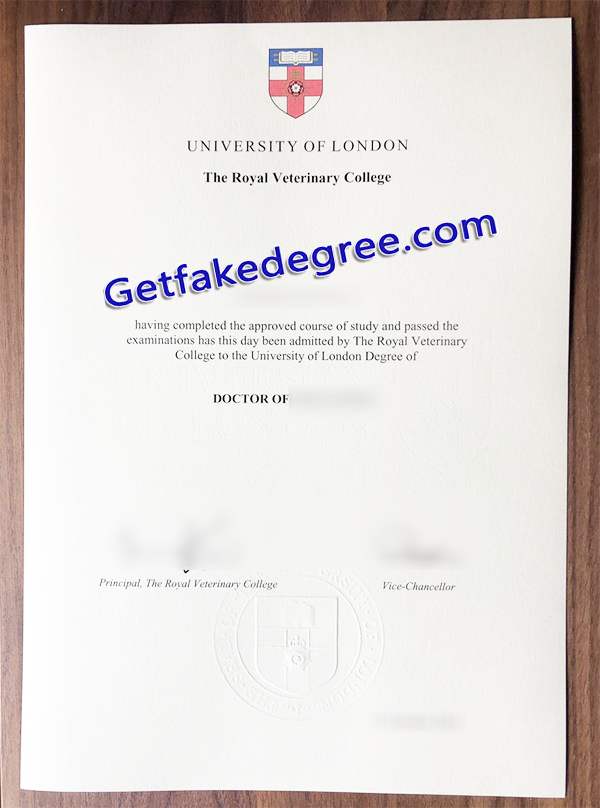 Royal Veterinary College diploma, University of London fake degree