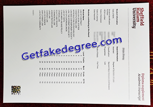 buy fake Sheffield Hallam University transcript