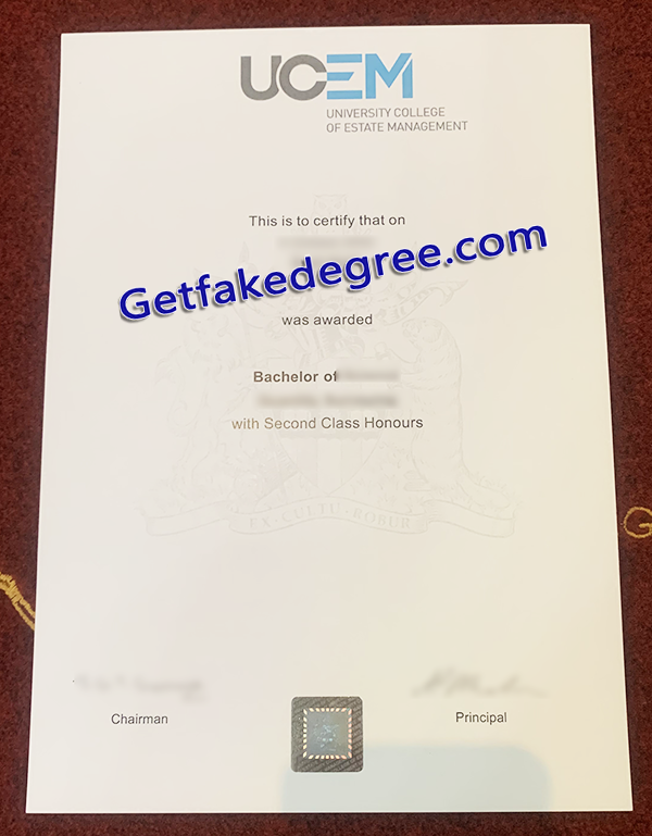 University College of Estate Management diploma, UCEM fake degree