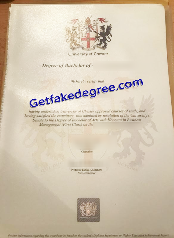 University of Chester degree, University of Chester fake diploma