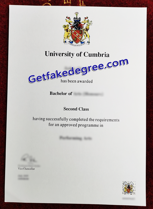University of Cumbria diploma, University of Cumbria fake degree
