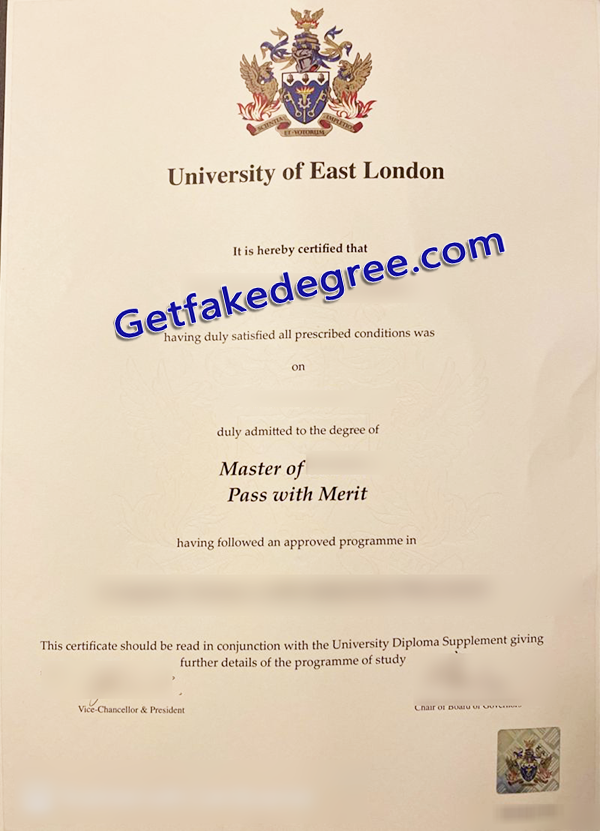 University of East London diploma, UEL fake degree