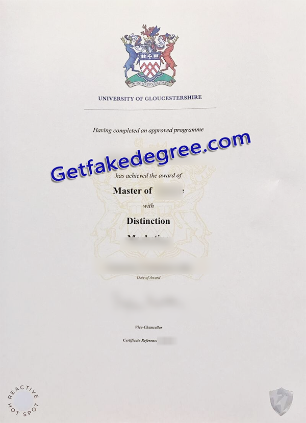 University of Gloucestershire diploma, University of Gloucestershire fake degree