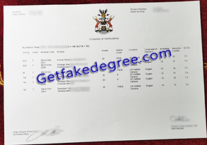 buy fake University of Hertfordshire transcript