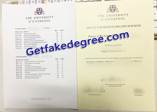 University of Liverpool fake degree, University of Liverpool fake transcript