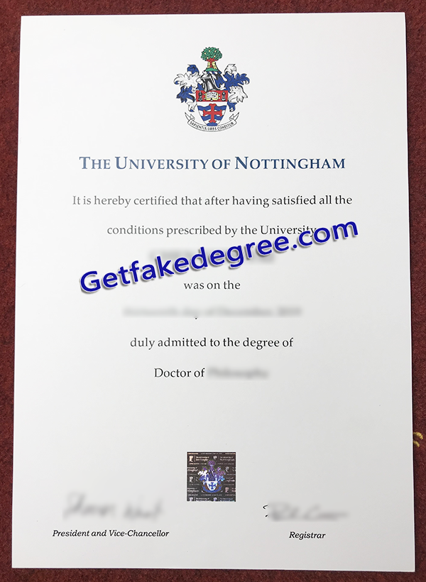 University of Nottingham diploma, fake University of Nottingham degree